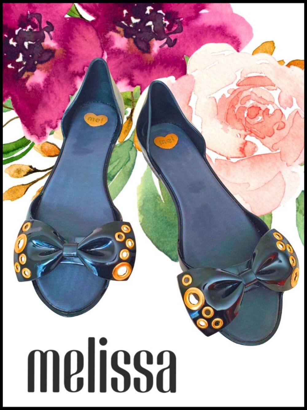 EUC Mel By Melissa Peep-Toe Flat Jelly Shoes